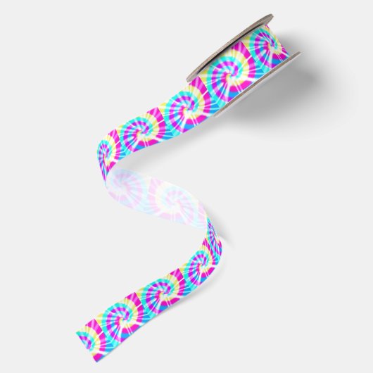 Tie Dye Pattern Satijnen Lint (Achterkant)