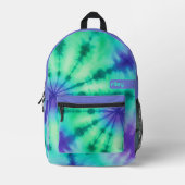 Tie Dye Pattern Seafoam Turquoise - aangepaste naa Bedrukte Rugzak (Voorkant)