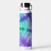 Tie Dye Pattern Seafoam Turquoise - aangepaste naa Waterfles (Achterkant)
