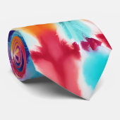 Tie Dye Pattern Stropdas (Opgerold)