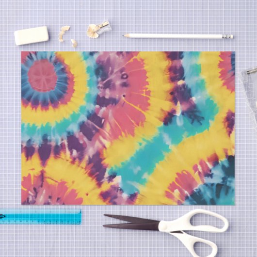 Tie Dye Pattern Tissuepapier (Craft)