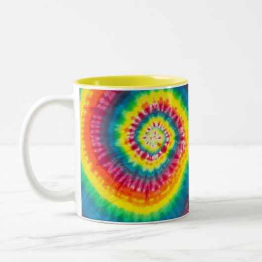 Tie Dye Pattern Two-Tone Coffee Mok (Links)