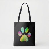 Tie Dye Paw Print Tote Bag (Voorkant)