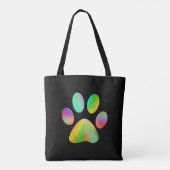 Tie Dye Paw Print Tote Bag (Achterkant)