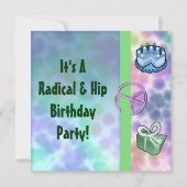 Tie Dye Peace Birthday Kaart (Voorkant)