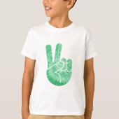 Tie Dye Peace Hand -grn T-shirt (Voorkant)