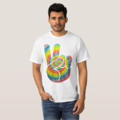 Tie Dye Peace Hand T-shirt (Voorkant volledig)