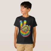 Tie Dye Peace Hand T-shirt (Voorkant volledig)