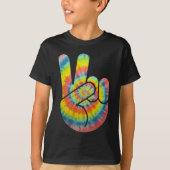 Tie Dye Peace Hand T-shirt (Voorkant)