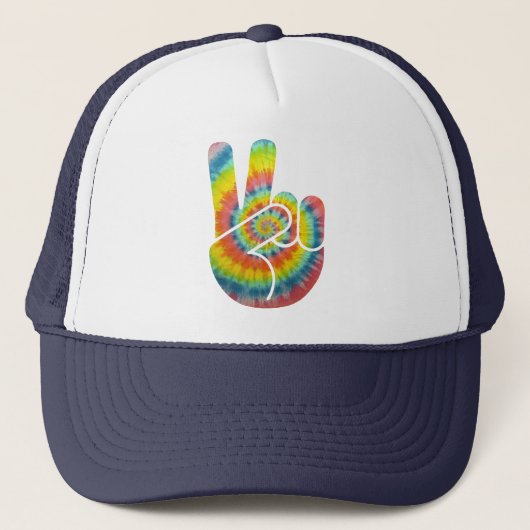 Tie Dye Peace Hand Trucker Pet (Voorkant)