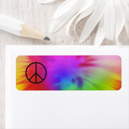 Tie Dye Peace Label (Insitu)