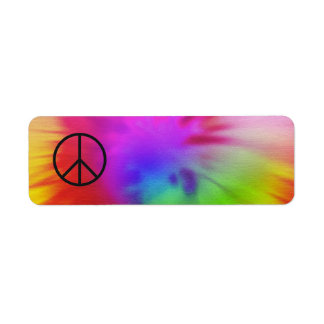 Tie Dye Peace Label