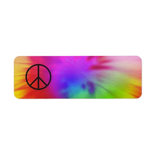 Tie Dye Peace Label (Voorkant)