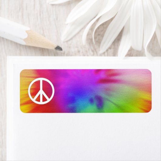 Tie Dye Peace Label (Insitu)