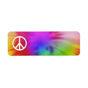 Tie Dye Peace Label