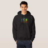Tie Dye Peace Love Teach Appreciation First Day of Hoodie (Voorkant volledig)