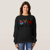 Tie Dye Peace Love Teach First Day School Teach Trui (Voorkant volledig)
