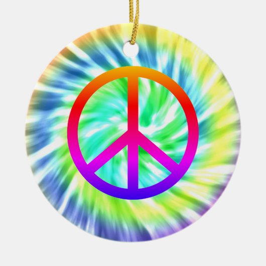 Tie Dye Peace Ornament (Voorkant)