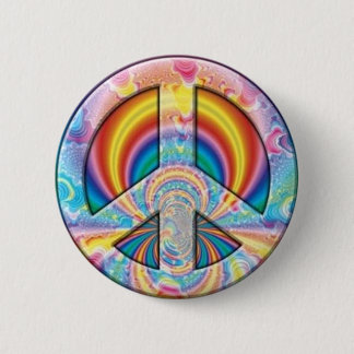 Tie Dye Peace Ronde Button 5,7 Cm