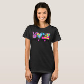 Tie Dye Peace Sew Funny Quilter Sew T-shirt (Voorkant volledig)