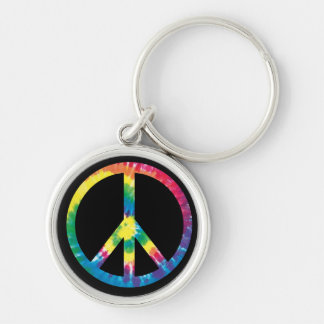 Tie Dye Peace Sign 2 Sleutelhanger