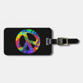 Tie Dye Peace Sign-Bagagelabel Bagagelabel (Voorkant horizontaal)
