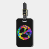Tie Dye Peace Sign-Bagagelabel Bagagelabel (Voorkant verticaal)