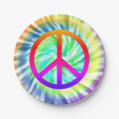 Tie Dye Peace Sign Design Bord (Voorkant)