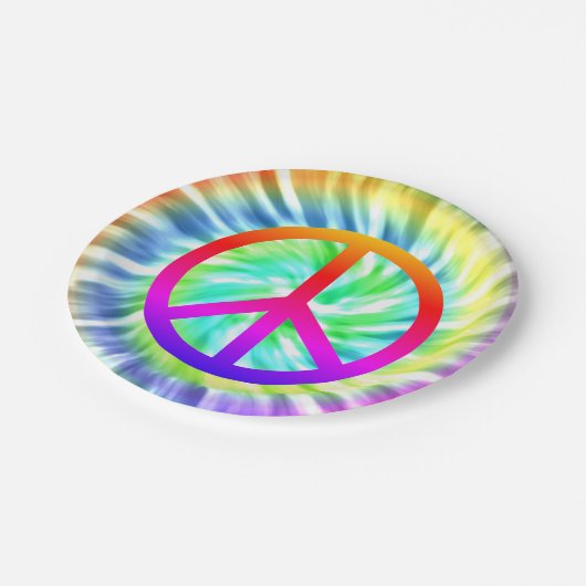 Tie Dye Peace Sign Design Bord (Gekanteld)