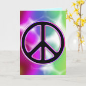 Tie Dye Peace Sign-Design Kaart (Gele Bloem)