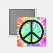 Tie Dye Peace Sign Design Magneet (Voorkant / Achterkant)