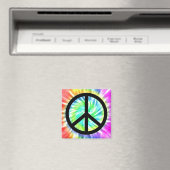Tie Dye Peace Sign Design Magneet (Insitu (Vaatwasser))
