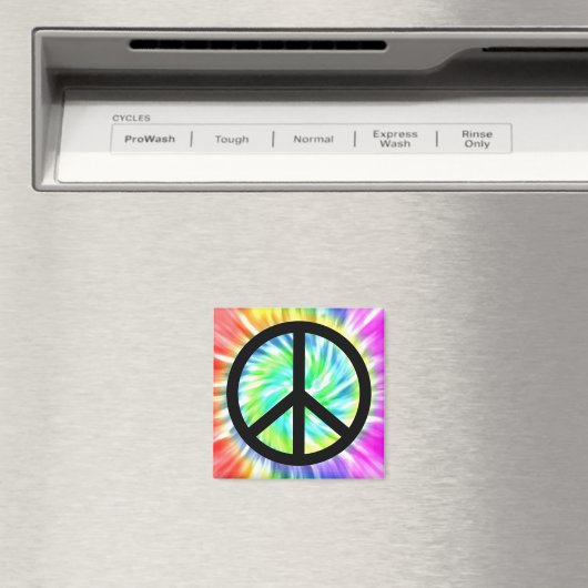 Tie Dye Peace Sign Design Magneet (Insitu (Vaatwasser))