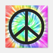 Tie Dye Peace Sign Design Magneet (Voorkant)