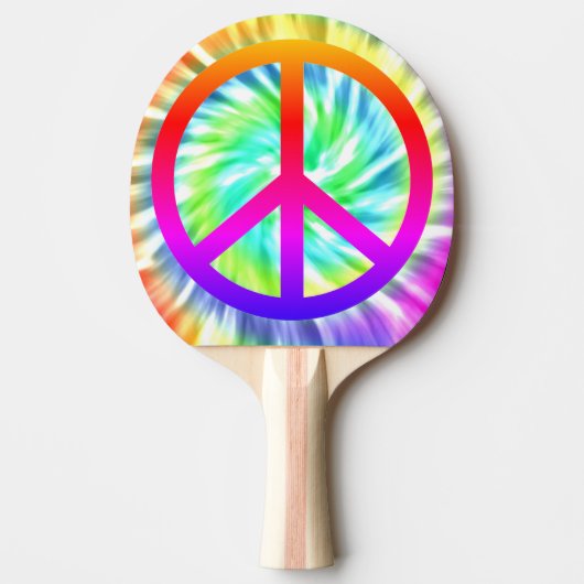Tie Dye Peace Sign Design Ping Pong Paddle Tafeltennisbatje (Voorkant)