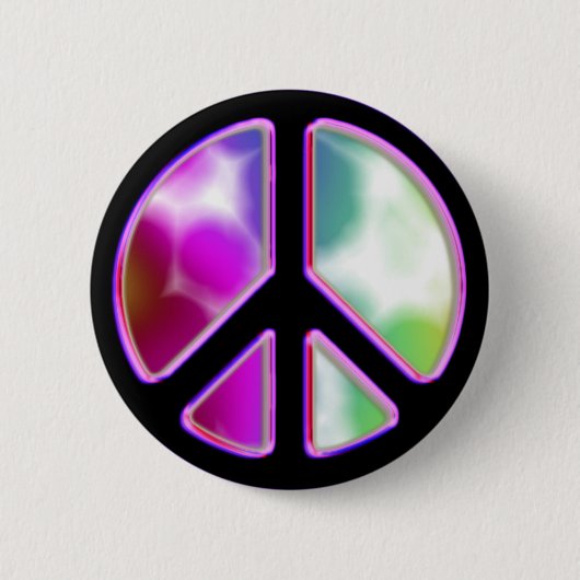 Tie Dye Peace Sign-Design Ronde Button 5,7 Cm (Voorkant)