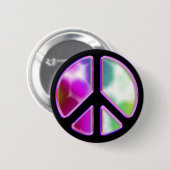 Tie Dye Peace Sign-Design Ronde Button 5,7 Cm (Voorkant /achterkant)