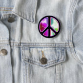 Tie Dye Peace Sign-Design Ronde Button 5,7 Cm (In situ)
