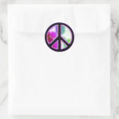 Tie Dye Peace Sign-Design Ronde Sticker (Tas)