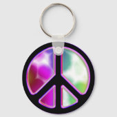 Tie Dye Peace Sign-Design Sleutelhanger (Voorkant)