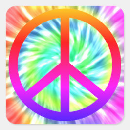 Tie Dye Peace Sign Design Sticker