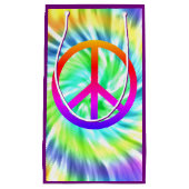Tie Dye Peace Sign Gift Bag Klein Cadeauzakje (Voorkant)