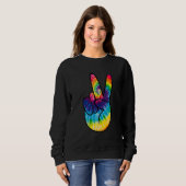 Tie Dye Peace Sign Hand  Hippies V   1 Trui (Voorkant volledig)