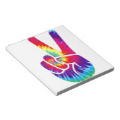 Tie Dye Peace Sign Handsymbool Notitieblok (Schuin)