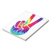 Tie Dye Peace Sign Handsymbool Notitieblok (Linkerzijde)