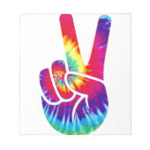 Tie Dye Peace Sign Handsymbool Notitieblok (Voorkant)