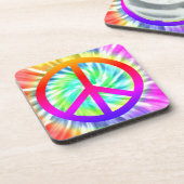 Tie Dye Peace Sign Hard Plastic Drink Onderzetter (Linkerzijde)