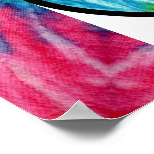 Tie Dye Peace sign Poster (Hoek)