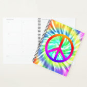 Tie Dye Peace Sign Spiral Weekly/Monthly Planner (Display)