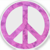 Tie Dye Peace Sign Sticker (Voorkant)